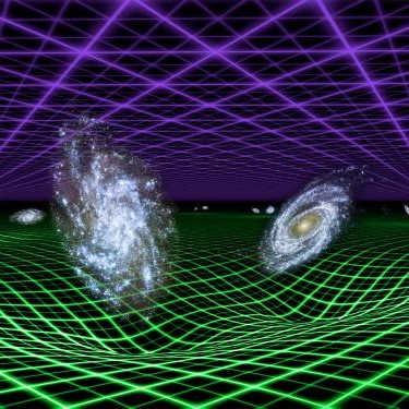 Galaxies bending spacetime