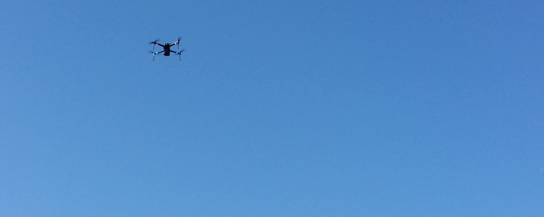 A drone flying in the sky