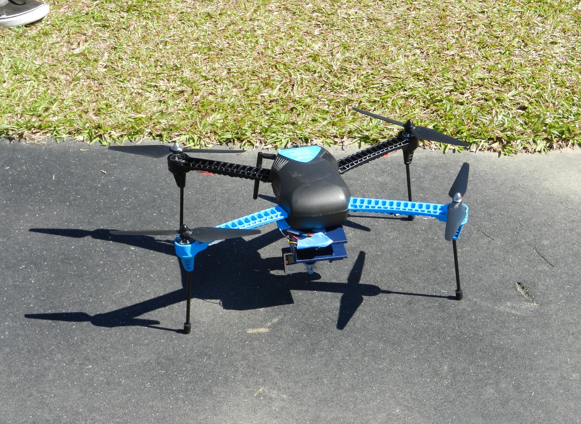 Quadcopter on the ground