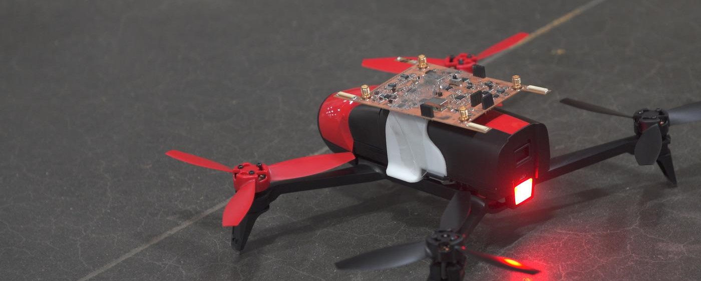Drone with a mounted PCB